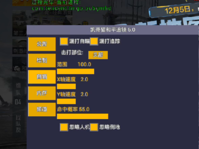 和平精英辅助【凯蒂猫一体直装】人物透视 平板视角 无后坐力 锁死自瞄 子弹追踪 方框射线 骨骼显示 物资显示